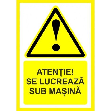 Placuta atentie se lucreaza sub masina